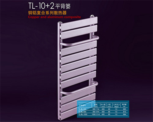 銅鋁複合10+2平背簍散熱器(qì)